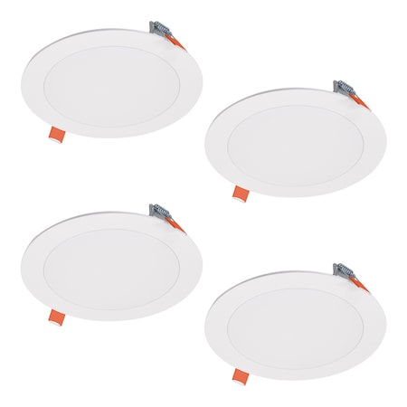 Halo Halo HLB Lite Matte White 6 in. W LED Canless Recessed Downlight 12.6 W, PK4 HLBSL6099FS354P